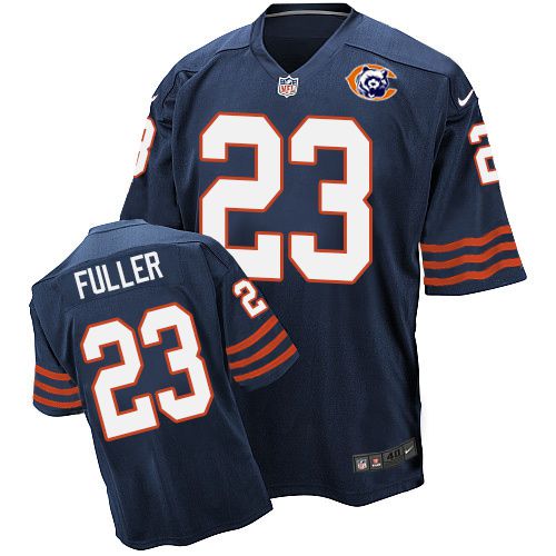 Nike Bears #23 Kyle Fuller Navy Blue Throwback Men's Stitched NFL Elite Jersey - Click Image to Close